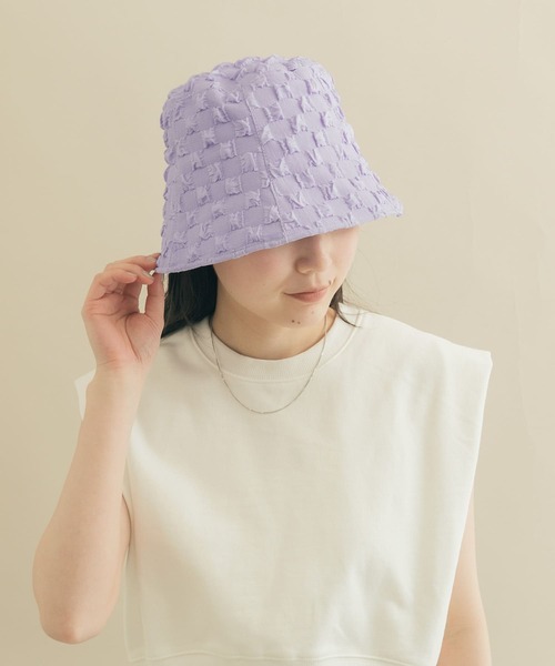 SMELLY（スメリー）の「ポコポコバケットハット（ハット・レディース・ブラック/アイボリー/ミント/ラベンダー・-）」の6枚目の写真