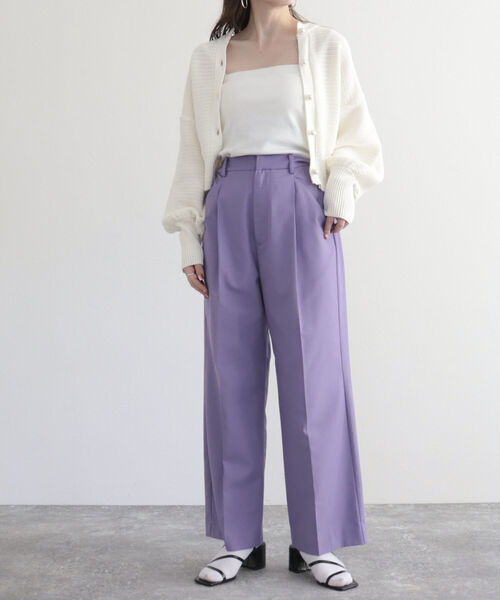 fredy emue(フレディエミュ)の「パール釦ボリュームスリーブカーディガン(カーディガン/ボレロ・レディース・オフホワイト/ブルー系その他/ホワイト系その他/ネイビー・38)」の5枚目の写真