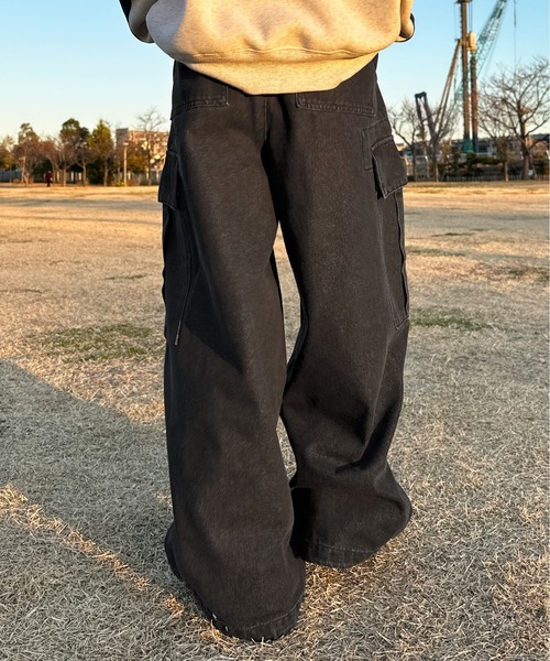 sedacle(セダクル)の「スーパーワイドデニム(カーゴパンツ・メンズ・ブラック/インディゴブルー・SMALL/MEDIUM/LARGE)」の11枚目の写真