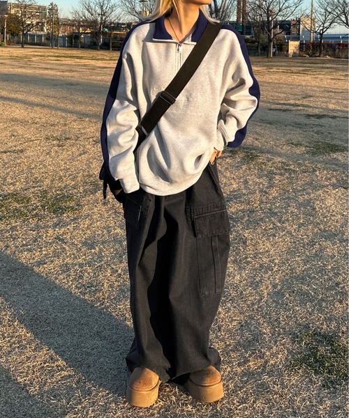 sedacle(セダクル)の「スーパーワイドデニム(カーゴパンツ・メンズ・ブラック/インディゴブルー・SMALL/MEDIUM/LARGE)」の13枚目の写真