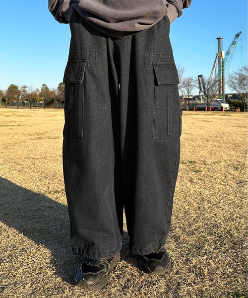 sedacle(セダクル)の「スーパーワイドデニム(カーゴパンツ・メンズ・ブラック/インディゴブルー・SMALL/MEDIUM/LARGE)」の18枚目の写真