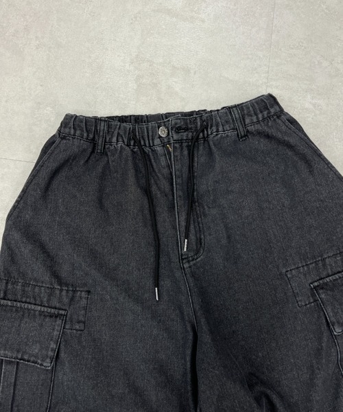 sedacle(セダクル)の「スーパーワイドデニム(カーゴパンツ・メンズ・ブラック/インディゴブルー・SMALL/MEDIUM/LARGE)」の3枚目の写真