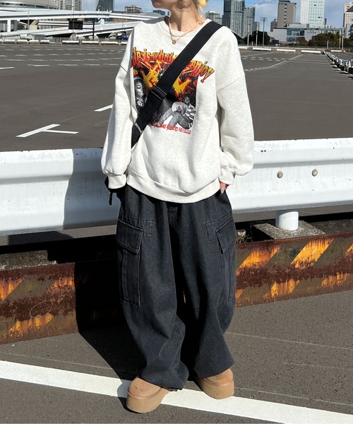 sedacle(セダクル)の「スーパーワイドデニム(カーゴパンツ・メンズ・ブラック/インディゴブルー・SMALL/MEDIUM/LARGE)」の6枚目の写真