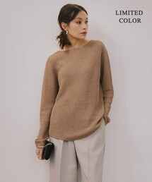 【WEB限定カラーあり・洗える】ペーパーブレンドシャインニット プルオーバー