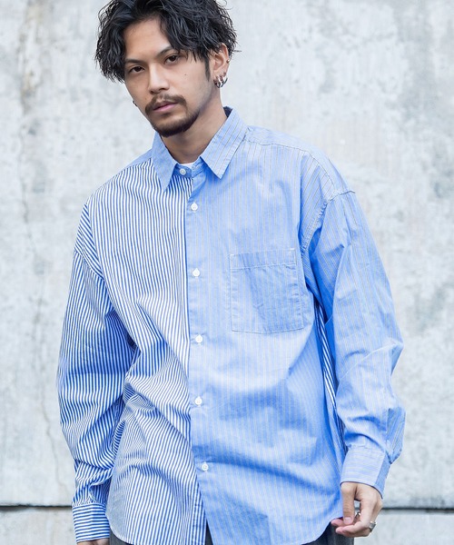 CavariA（キャバリア）の「『CavariA/キャバリア』ブロードオーバーサイズシャツ（シャツ/ブラウス・メンズ・ベージュ/ブラウン/ホワイト/ブルー/ブルー系1/モカ/ホワイト系1/ブルー系2・M/L）」の8枚目の写真