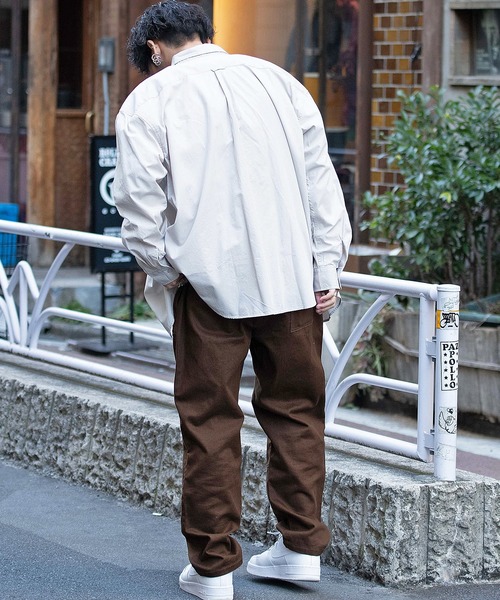 CavariA（キャバリア）の「『CavariA/キャバリア』ブロードオーバーサイズシャツ（シャツ/ブラウス・メンズ・ベージュ/ブラウン/ホワイト/ブルー/ブルー系1/モカ/ホワイト系1/ブルー系2・M/L）」の11枚目の写真