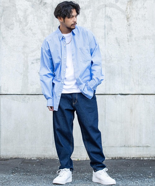 CavariA（キャバリア）の「『CavariA/キャバリア』ブロードオーバーサイズシャツ（シャツ/ブラウス・メンズ・ベージュ/ブラウン/ホワイト/ブルー/ブルー系1/モカ/ホワイト系1/ブルー系2・M/L）」の22枚目の写真