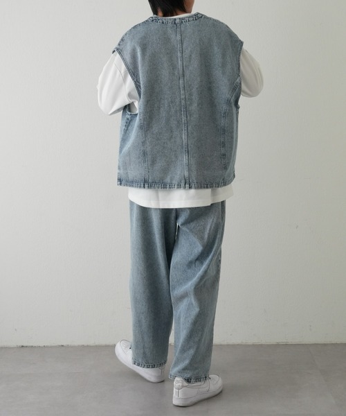 COLONY 2139（コロニートゥーワンスリーナイン）の「デニムワークベスト（ベスト・メンズ・スカイブルー/グレー・MEDIUM/LARGE）」の5枚目の写真