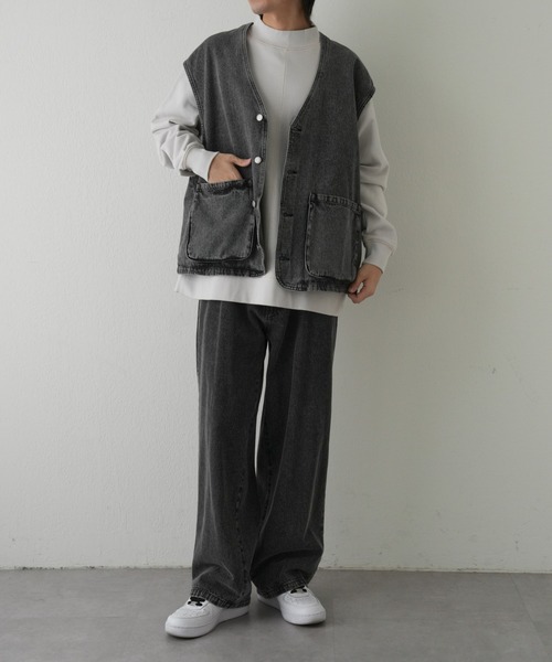 COLONY 2139（コロニートゥーワンスリーナイン）の「デニムワークベスト（ベスト・メンズ・スカイブルー/グレー・MEDIUM/LARGE）」の16枚目の写真