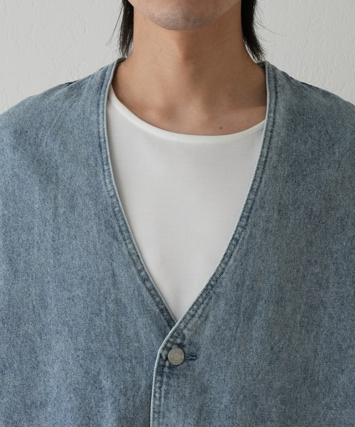 COLONY 2139（コロニートゥーワンスリーナイン）の「デニムワークベスト（ベスト・メンズ・スカイブルー/グレー・MEDIUM/LARGE）」の12枚目の写真