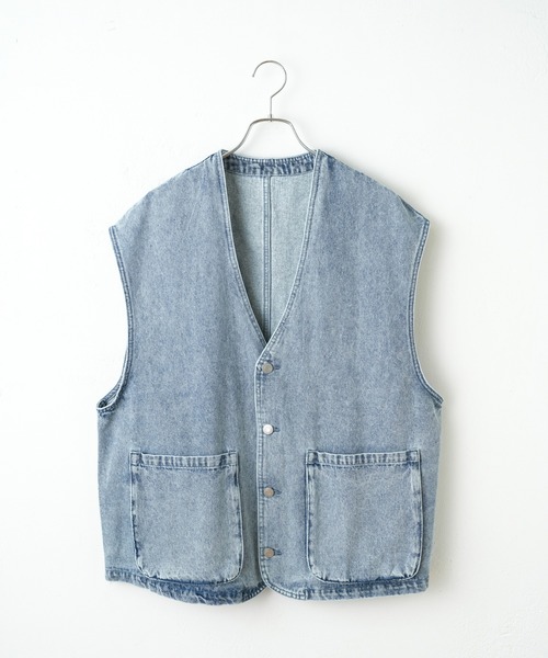 COLONY 2139（コロニートゥーワンスリーナイン）の「デニムワークベスト（ベスト・メンズ・スカイブルー/グレー・MEDIUM/LARGE）」の3枚目の写真