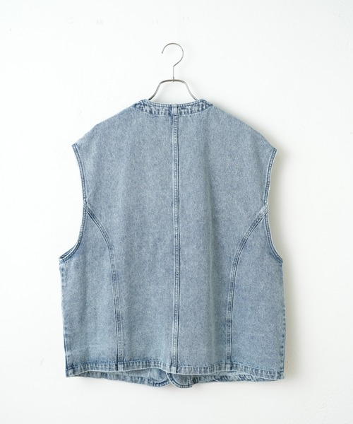 COLONY 2139（コロニートゥーワンスリーナイン）の「デニムワークベスト（ベスト・メンズ・スカイブルー/グレー・MEDIUM/LARGE）」の19枚目の写真