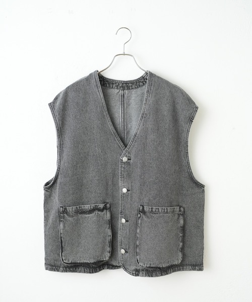 COLONY 2139（コロニートゥーワンスリーナイン）の「デニムワークベスト（ベスト・メンズ・スカイブルー/グレー・MEDIUM/LARGE）」の20枚目の写真