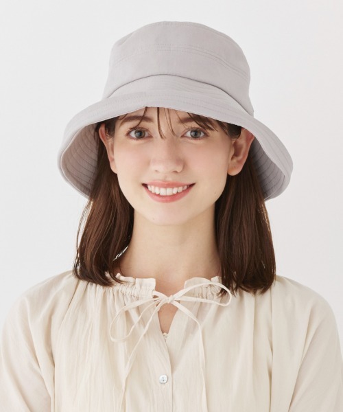 milsa（ミルサ）の「milsa  UVカット　エッジアップセーラー（ハット・レディース・ブラック/ホワイト/ベージュ/グリーン/オレンジ/グレー/ネイビー/ブラウン・56cm/60cm/58cm/62cm）」の3枚目の写真