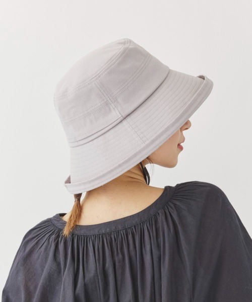 milsa（ミルサ）の「milsa  UVカット　エッジアップセーラー（ハット・レディース・ブラック/ホワイト/ベージュ/グリーン/オレンジ/グレー/ネイビー/ブラウン・56cm/60cm/58cm/62cm）」の13枚目の写真