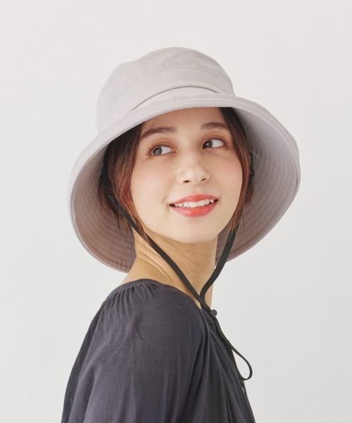 milsa（ミルサ）の「milsa  UVカット　エッジアップセーラー（ハット・レディース・ブラック/ホワイト/ベージュ/グリーン/オレンジ/グレー/ネイビー/ブラウン・56cm/60cm/58cm/62cm）」の14枚目の写真