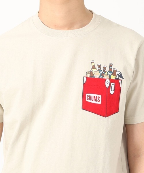 CHUMS(チャムス)の「CHUMS/チャムス レギュラーフィット ポケットTシャツ/バックプリントTシャツ/半袖Tシャツ CH01-2160(Tシャツ/カットソー・メンズ・ホワイト/グリーン/ブラック/ベージュ系その他・XL/L/M/XXL)」の7枚目の写真