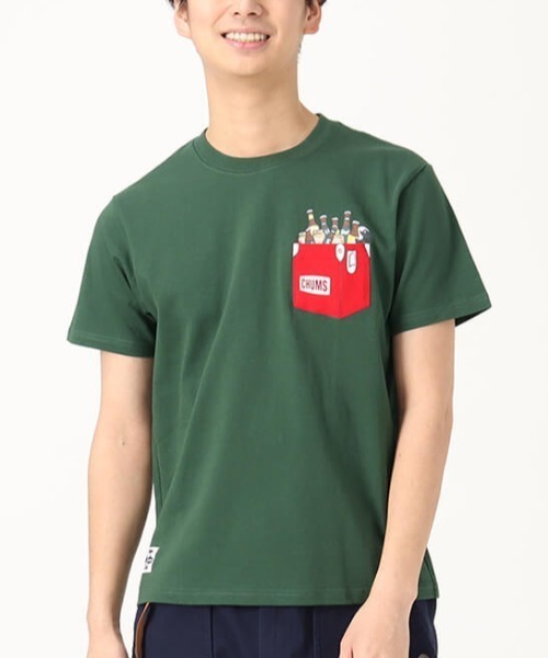 CHUMS(チャムス)の「CHUMS/チャムス レギュラーフィット ポケットTシャツ/バックプリントTシャツ/半袖Tシャツ CH01-2160(Tシャツ/カットソー・メンズ・ホワイト/グリーン/ブラック/ベージュ系その他・XL/L/M/XXL)」の14枚目の写真