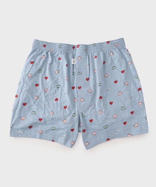 TAKEO KIKUCHI（タケオキクチ）の「◆ラッキーモチーフ柄ニットトランクス（トランクス・メンズ・グレー/サックスブルー・03/02）」の2枚目の写真