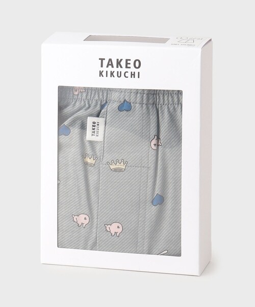 TAKEO KIKUCHI（タケオキクチ）の「◆ラッキーモチーフ柄ニットトランクス（トランクス・メンズ・グレー/サックスブルー・03/02）」の5枚目の写真