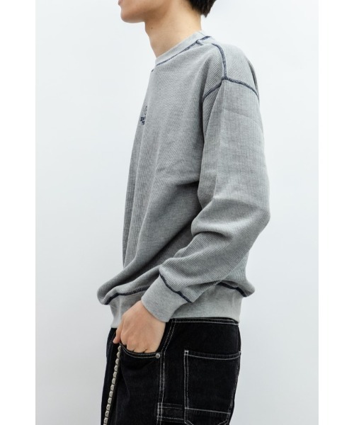 En serio TOKYO（エンソリオトーキョー）の「TCワッフル アウトステッチ リブ ロンTEE（Tシャツ/カットソー・メンズ・グレー/ブラック/オフホワイト・L/M）」の4枚目の写真