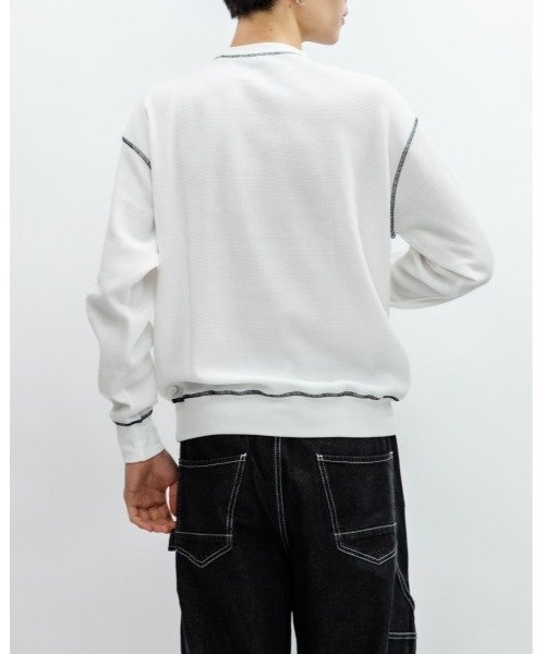 En serio TOKYO（エンソリオトーキョー）の「TCワッフル アウトステッチ リブ ロンTEE（Tシャツ/カットソー・メンズ・グレー/ブラック/オフホワイト・L/M）」の11枚目の写真