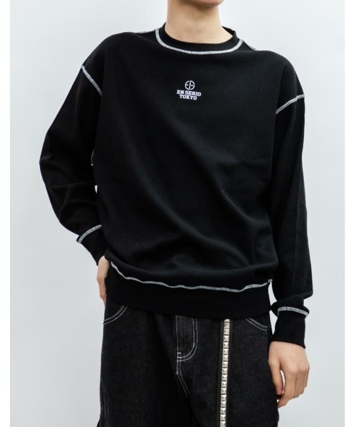 En serio TOKYO（エンソリオトーキョー）の「TCワッフル アウトステッチ リブ ロンTEE（Tシャツ/カットソー・メンズ・グレー/ブラック/オフホワイト・L/M）」の12枚目の写真