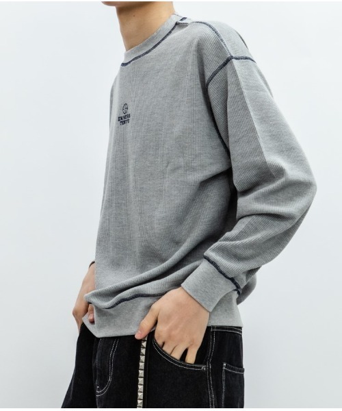 En serio TOKYO（エンソリオトーキョー）の「TCワッフル アウトステッチ リブ ロンTEE（Tシャツ/カットソー・メンズ・グレー/ブラック/オフホワイト・L/M）」の20枚目の写真