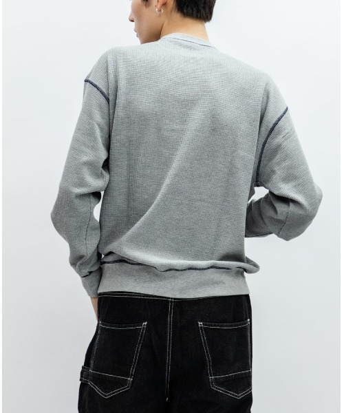 En serio TOKYO（エンソリオトーキョー）の「TCワッフル アウトステッチ リブ ロンTEE（Tシャツ/カットソー・メンズ・グレー/ブラック/オフホワイト・L/M）」の22枚目の写真