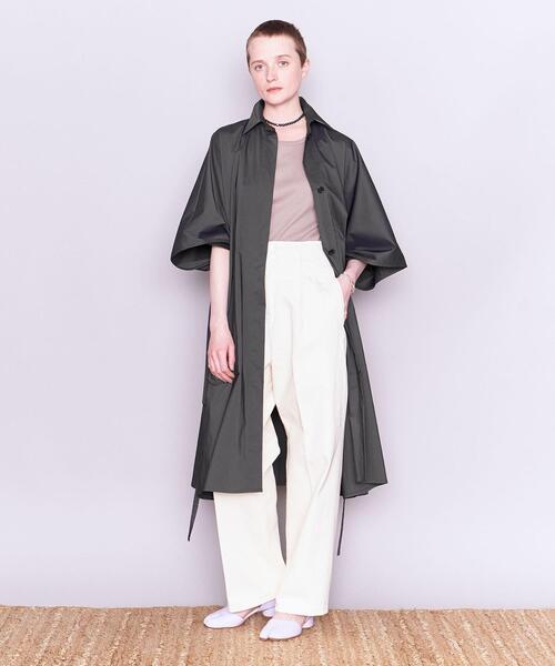 AEWEN MATOPH（イウエン マトフ）の「＜AEWEN MATOPH＞N シャンブレー ポンチョコート（ポンチョ・レディース・ダークグレー/オリーブ・FREE）」の6枚目の写真