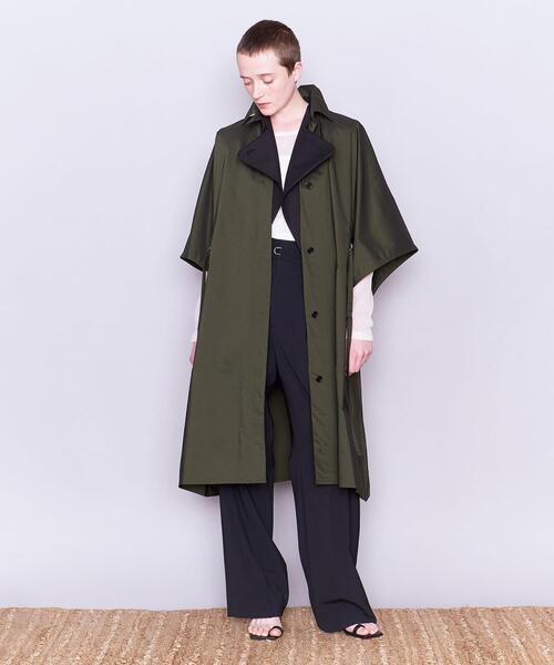 AEWEN MATOPH（イウエン マトフ）の「＜AEWEN MATOPH＞N シャンブレー ポンチョコート（ポンチョ・レディース・ダークグレー/オリーブ・FREE）」の8枚目の写真