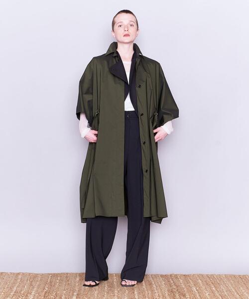 AEWEN MATOPH（イウエン マトフ）の「＜AEWEN MATOPH＞N シャンブレー ポンチョコート（ポンチョ・レディース・ダークグレー/オリーブ・FREE）」の16枚目の写真