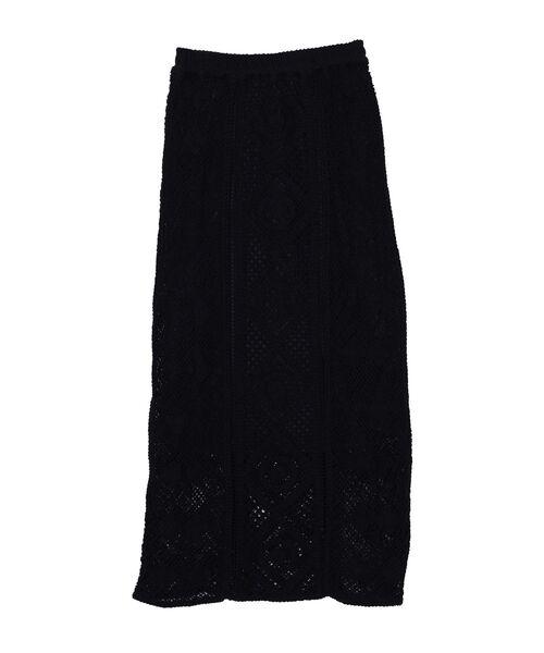 LAGUNAMOON(ラグナムーン)の「クロシェIラインスカート(スカート・レディース・ブラック/アイボリー・SMALL/MEDIUM)」の11枚目の写真