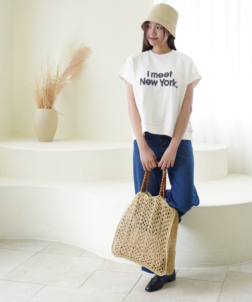 coca（coca）（コカ）の「裏毛ボックスロゴトップス（Tシャツ/カットソー・レディース・ブラック/ホワイト・M/L）」の6枚目の写真