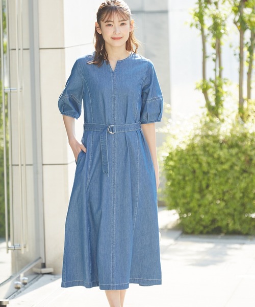 デニムワンピース ライトブルー Sサイズ 01120530880 デニム