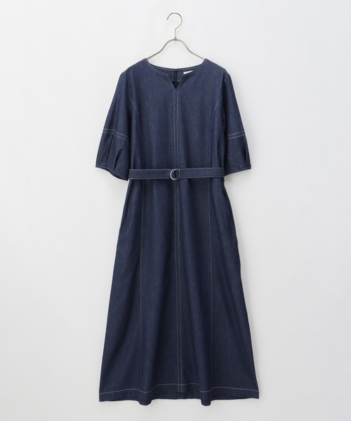 Honeys（ハニーズ）の「デニムワンピース（ワンピース・レディース・ライトインディゴブルー/インディゴブルー・S/L/LL/M/3L）」の19枚目の写真