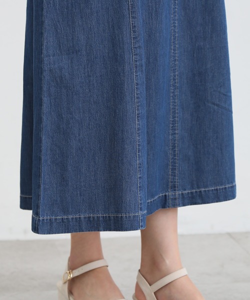 Honeys（ハニーズ）の「デニムワンピース（ワンピース・レディース・ライトインディゴブルー/インディゴブルー・S/L/LL/M/3L）」の8枚目の写真