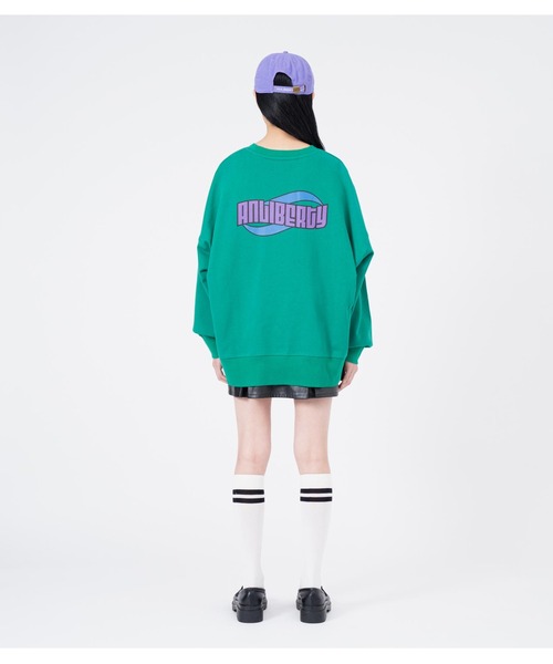 ANLIBERTY ANAP(アンリバティアナップ)の「ウェーブロゴスウェットプルオーバー【ユニセックス】(スウェット・レディース・ホワイト/グリーン・S/M)」の18枚目の写真