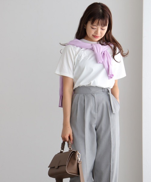 シルケットカットソー シルケットポンチ フライスリブTシャツ（07-42TI03-204