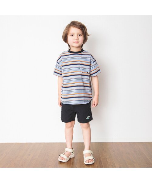 BREEZE(ブリーズ)の「マルチボーダーTシャツ(Tシャツ/カットソー・キッズ・サックスブルー/イエロー/ラベンダー・130/140/110/100/120/80/90)」の21枚目の写真