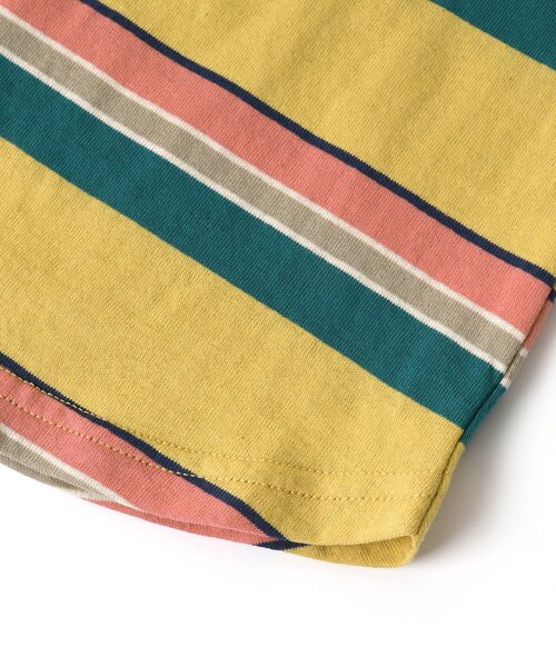 BREEZE(ブリーズ)の「マルチボーダーTシャツ(Tシャツ/カットソー・キッズ・サックスブルー/イエロー/ラベンダー・130/140/110/100/120/80/90)」の11枚目の写真