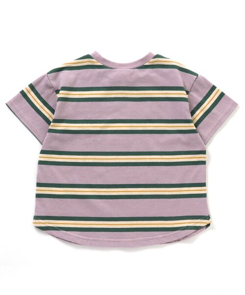 BREEZE(ブリーズ)の「マルチボーダーTシャツ(Tシャツ/カットソー・キッズ・サックスブルー/イエロー/ラベンダー・130/140/110/100/120/80/90)」の14枚目の写真