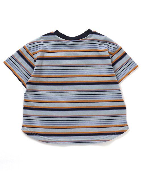 BREEZE(ブリーズ)の「マルチボーダーTシャツ(Tシャツ/カットソー・キッズ・サックスブルー/イエロー/ラベンダー・130/140/110/100/120/80/90)」の20枚目の写真
