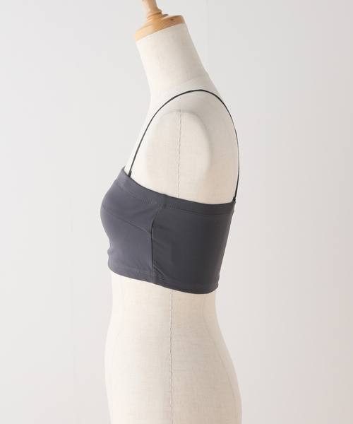 SLOBE IENA（スローブイエナ）の「ストラップ付きベアトップ（チューブトップ・レディース・ベージュ/カーキ/チャコールグレー・FREE）」の13枚目の写真