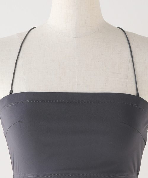 SLOBE IENA（スローブイエナ）の「ストラップ付きベアトップ（チューブトップ・レディース・ベージュ/カーキ/チャコールグレー・FREE）」の15枚目の写真