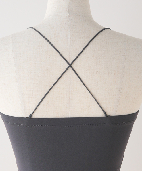 SLOBE IENA（スローブイエナ）の「ストラップ付きベアトップ（チューブトップ・レディース・ベージュ/カーキ/チャコールグレー・FREE）」の16枚目の写真