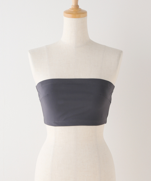 SLOBE IENA（スローブイエナ）の「ストラップ付きベアトップ（チューブトップ・レディース・ベージュ/カーキ/チャコールグレー・FREE）」の20枚目の写真