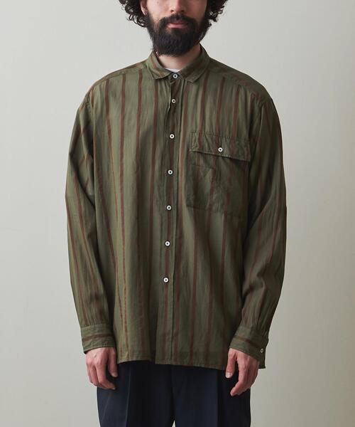 Steven Alan(スティーブンアラン)の「<KAPTAIN SUNSHINE> S/LIGHT SAFARI SHIRT/シャツ(シャツ/ブラウス・メンズ・ベージュ/オリーブ・38/40)」の7枚目の写真