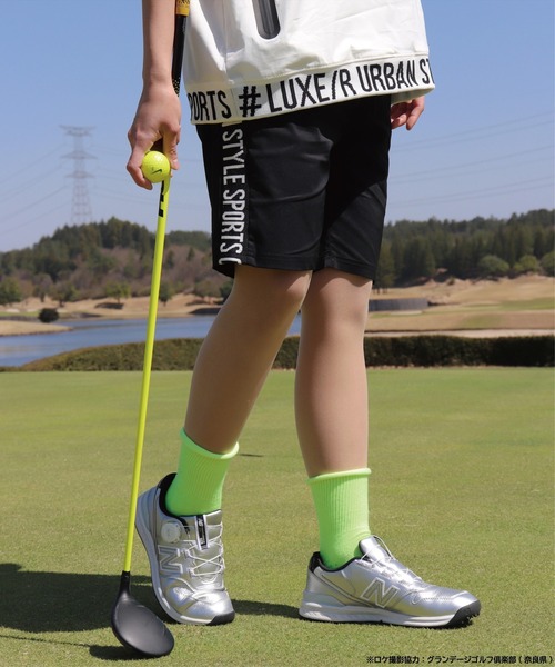 新品未使用 ☆RALPH LAUREN GOLF ゴルフパンツ サイドジッパーL ゴルフパンツ le coq GOLF 速乾 UPF50+ ロゴ刺繍 ストレッチ