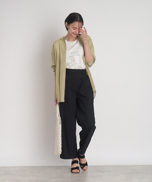 DRESKIP（ドレスキップ）の「◆【軽やかサラリはき心地】タックワイドパンツ（その他パンツ・レディース・ブルー/ネイビー/ベージュ・03/02/04）」の9枚目の写真